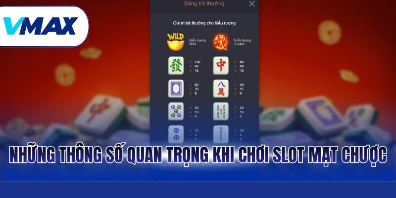 Những thông số quan trọng khi chơi slot mạt chược